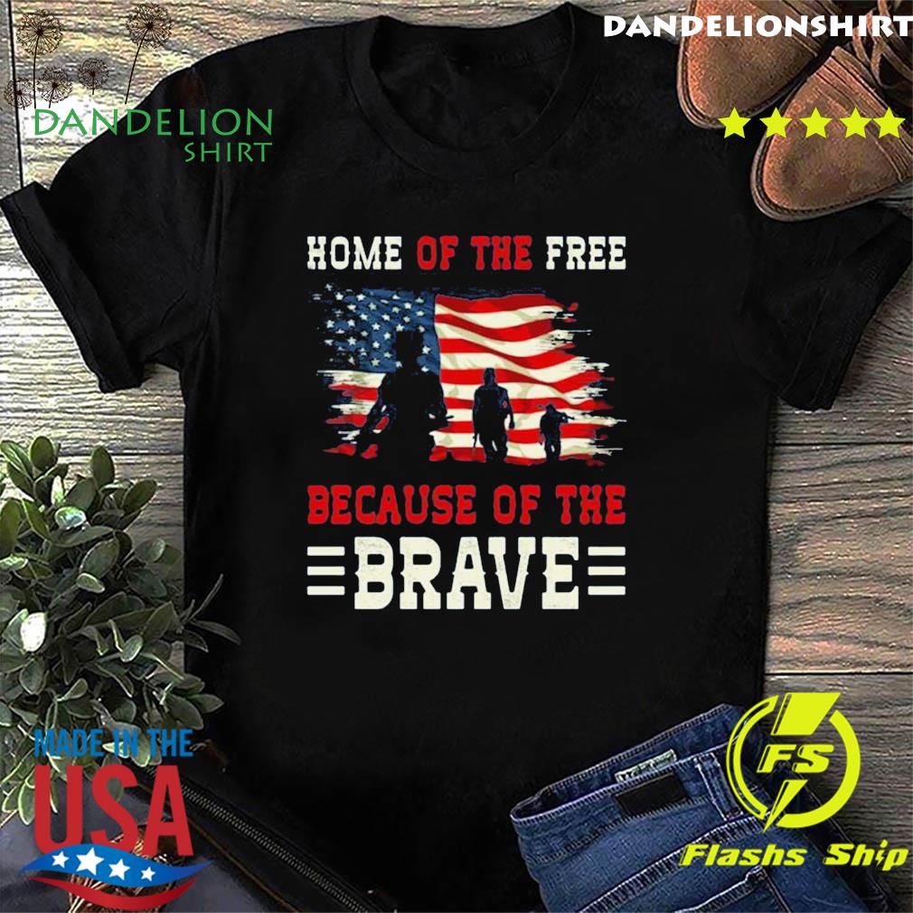 home of the free because of the brave hoodie